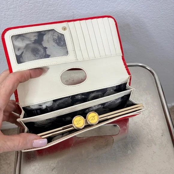 Ted Baker Red Patent Leather Clutch Womens Wallet - Picture 5 of 10